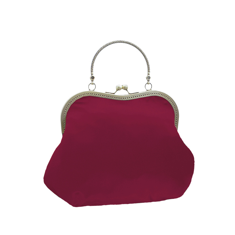 4598 handbag evening clutch of satin for womens red